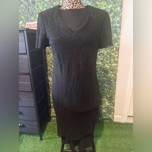 Black Swirl Pattern Dress p41
